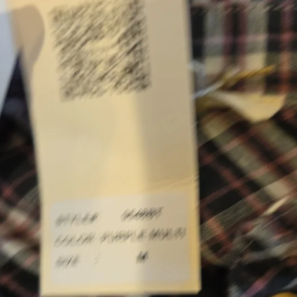 NWT Blue Velvet Plaid Button Down Shirt Size Medium - Cool Detailing! - Picture 13 of 16